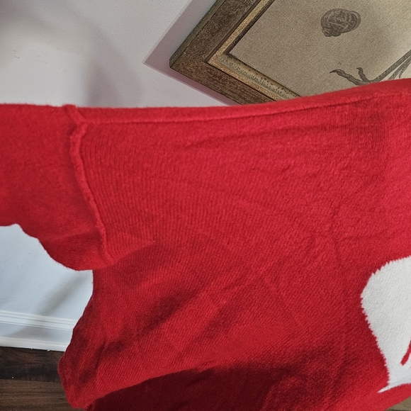 CeCe Women's Be Mine Heart Crewneck Long-Sleeve Sweater Pullover Size L - Picture 5 of 13